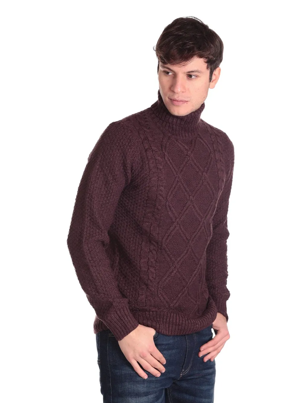 Union Uomo Maglione Collo Alto 6352222151E Rosso