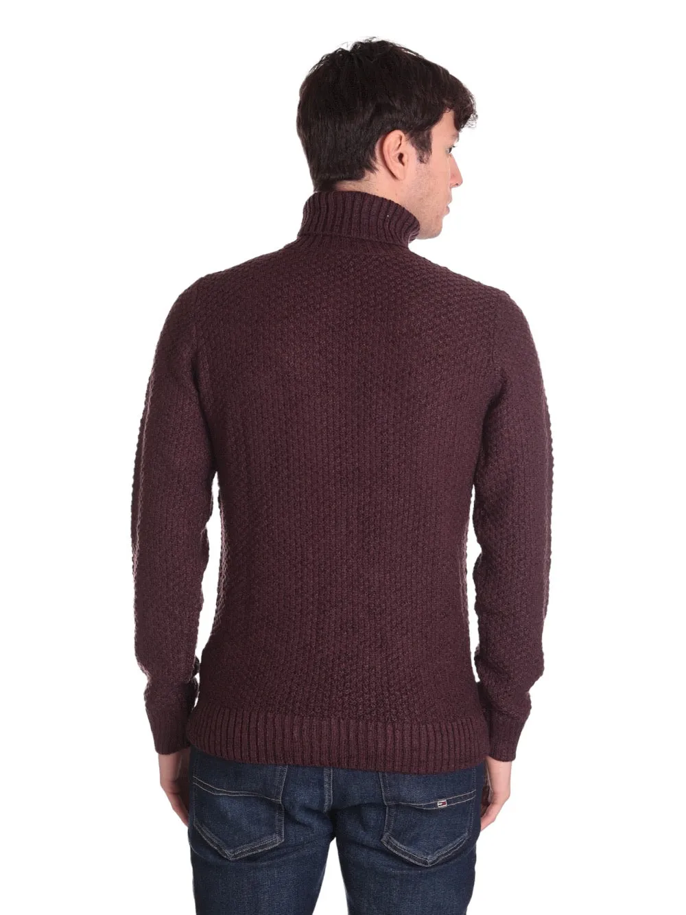 Union Uomo Maglione Collo Alto 6352222151E Rosso