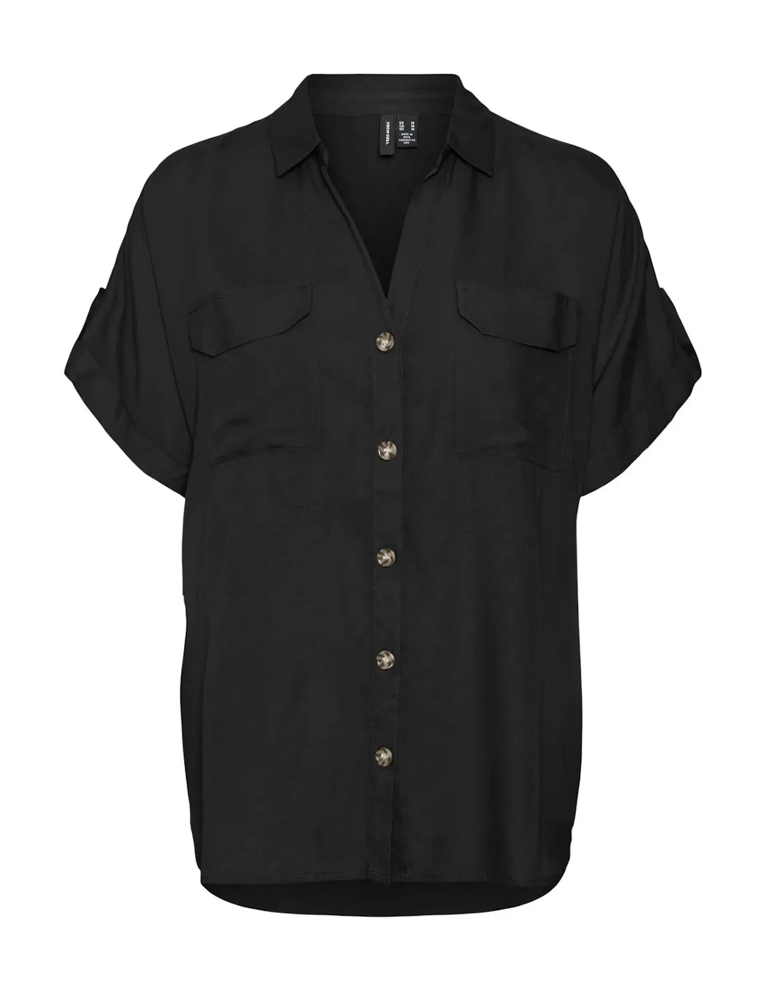 VERO MODA CURVE CAMICIA M.C DONNA CBUMPY S/S SHIRT