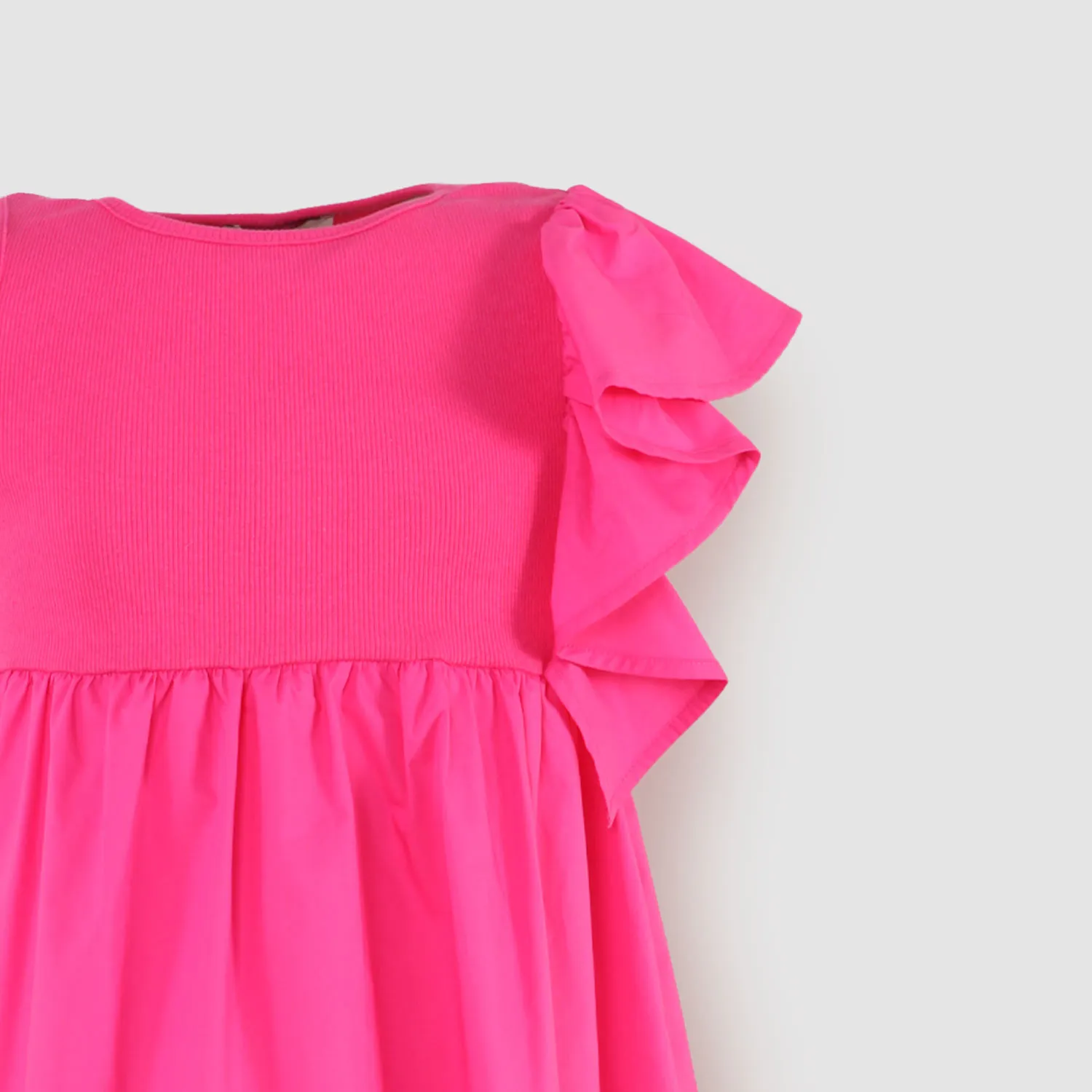 Vestito Rosa Ragazza Con Volant