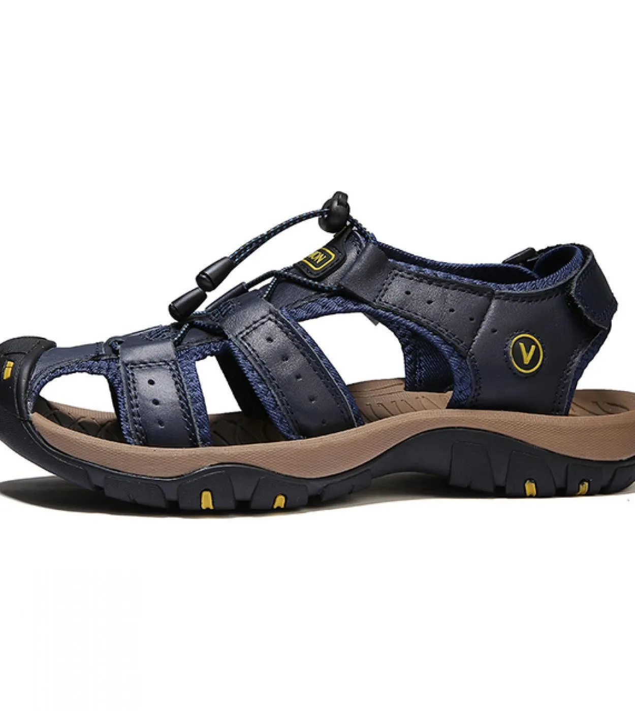 Vryheid Piattaforma Estiva Sandali da Uomo Vera Pelle Scarpe da Trampoliere di Lusso da Spiaggia Antiscivolo AllAperto Sport Ca