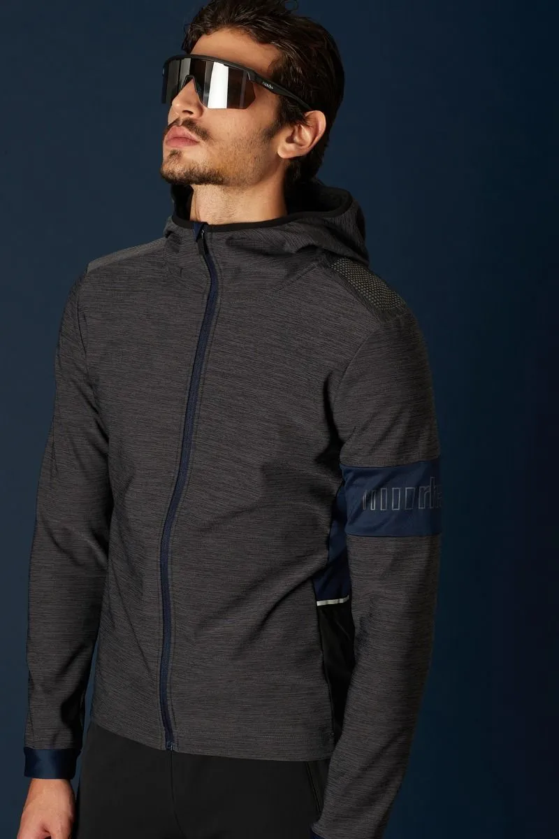 ZERORH+ CLIMATE 4 ELEMENTS ALL TRACK JACKET Dark Grey Melange/Black Giacca Outdoor/Trekking Uomo